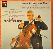 PAUL TORTELIER, BACH SUITES POUR VIOLONCELLE 3 & 4 LP STEREO 