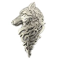 Tony & Paul. Boutonnière. Boutonnière loup de sibèrie argenté, Acier rhodié. Gri