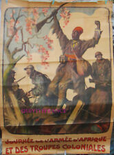 AFF3010 - AFFICHE JOURNÉE ARMÉE D'AFRIQUE & TROUPES COLONIALES L. Hector JONAS