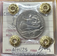 Ville ' Del Vatican Pio Xi 5 Livres 1937 Scellé Spl + Subalpina