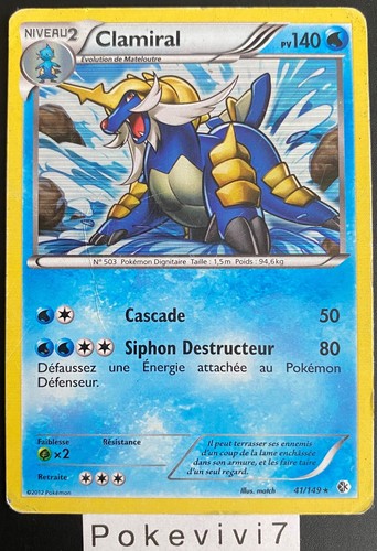 Carte pokemon clamiral 149 - pokemon, 41/149