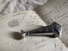 petit sceau en argent Poinçon Art déco Art Nouveau.initiales TF