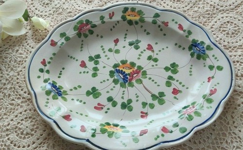 Ancien grand plat faïence - grand,
