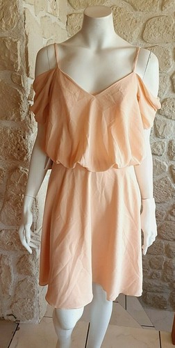 Robe cocktail pêche taille