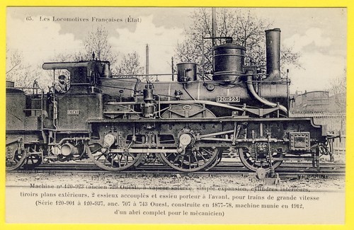 Cpa locomotive des chemins - cpa, de