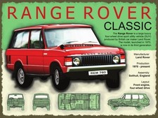 Panneau En Acier Grand Range Rover Classic 400Mm X 300Mm (Og)
