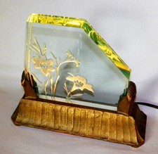 VINTAGE ART DECO ETCHED GLASS