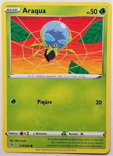 Carte pokemon araqua - carte,