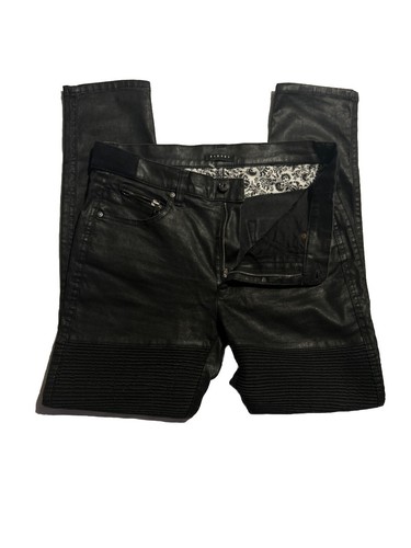 Jean noir toile enduite sisley - jean,