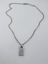 Collier Plaque Chien En Argent