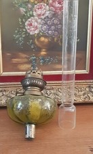 SUPERBE LAMPE À PÉTROLE DE PIANO EN CRISTAL VERT BACCARAT ? 