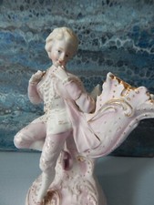 Jardinière porcelaine biscuit polychrome saxe ancienne