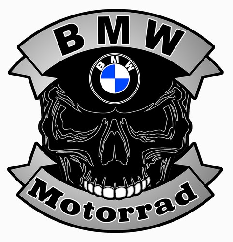 Bmw motorrad skull - motorrad, sticker