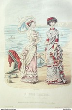 Gravure Mode illustree 1881 #