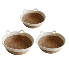 Panier de lit tissé pour chat et chien, lavable à la main, lit de couchage à