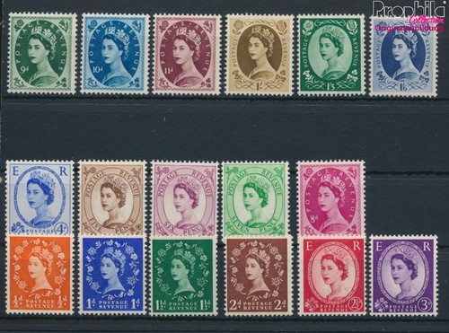 Timbres royaume uni 257 - timbres, 257-273