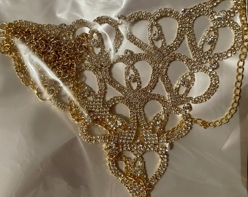 Neuf luxe strass gold doré - gold,