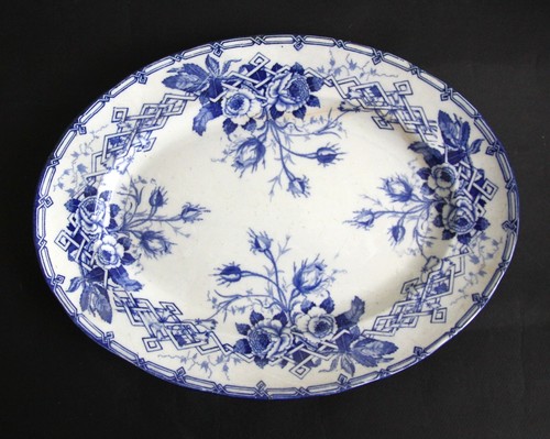 Plat ancien faïence signé - plat,