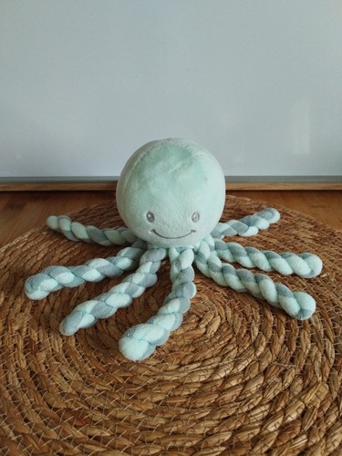 Doudou pieuvre poulpe bleu