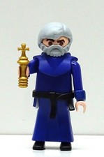 Moine Pastor Pasteur Spirituelle Prêtre Bleu B Playmobil Pour Capuche Custom RAR