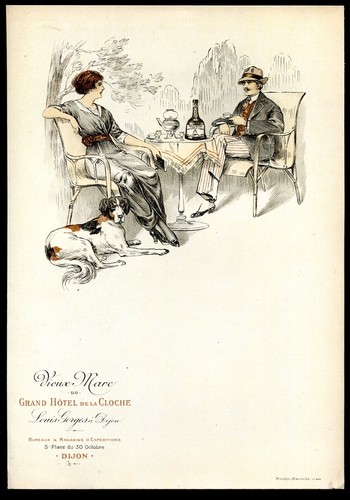 Ancien menu dijon grand - menu, hôtel