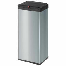 Hailo Big-Box Swing XL poubelle à déchets seau en tôle d'acier argenté 52L
