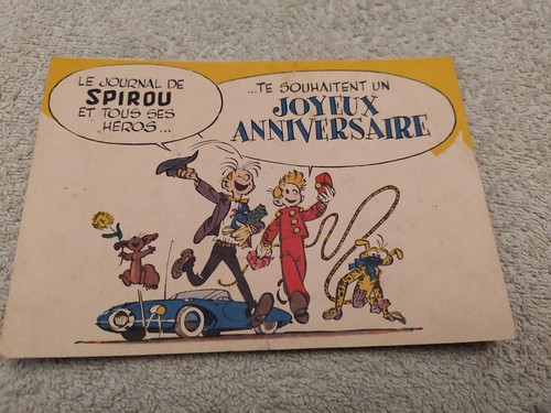 Spirou carte postale joyeux - spirou,