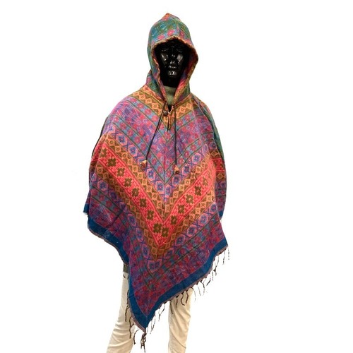 Poncho indien himalaya chaud - poncho,
