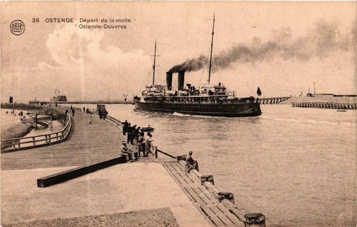 Cpa ostende depart de la - ostende,
