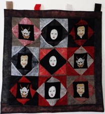 Tenture murale, tableaux, nappe, tapis, patchwork