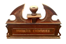 haut de vitrine de pharmacie en chêne massif patinée . XIX siècle .