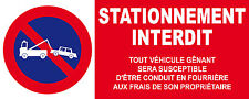 Panneau stationnement interdit