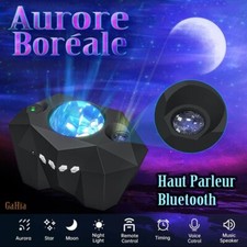 Lampe Astronomique Relaxante Projecteur Aurore Boréale Ciel Etoilé Haut-Parleur