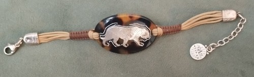 Bracelet cordon écaille tigre
