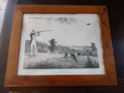 Gravure chasse ancienne pierre - gravure,