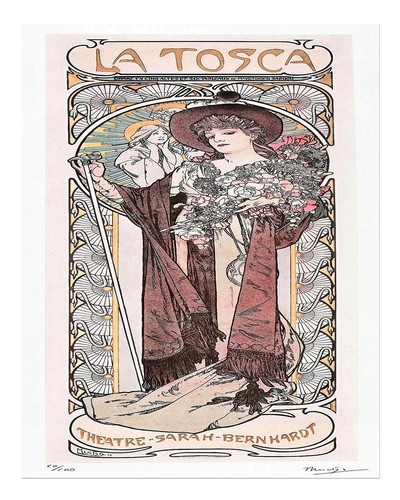 Affiche art nouveau mural - affiche,