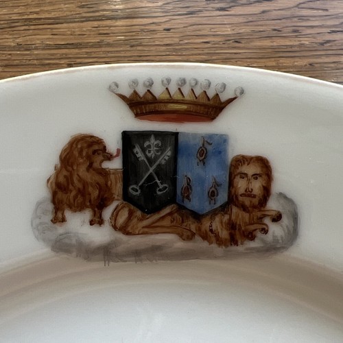Assiette mariage armoiries - assiette,