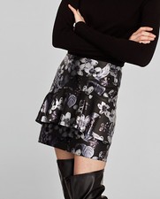 Zara Noir Argent Simili Cuir