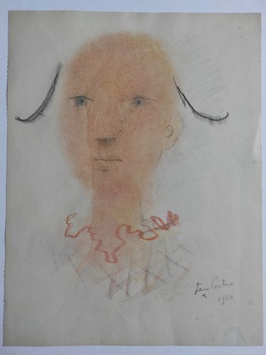 Grand pastel original - , jean