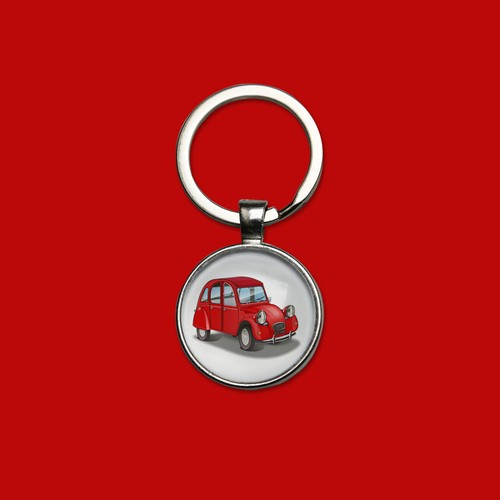 Porte clés citroën 2cv - citroën,