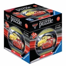 disney cars puzzle ravensburger 3D 54 pieces 7 cm de diametre  3 ans + flash