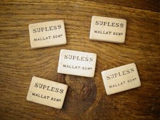 Lot de 5 anciennes gommes Mallat Supless  matériel scolaire  école vintage