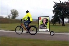 Incomplet, bien lire l'annonce: Remorque velo publicitaire " EXTRAWHEEL Advert "