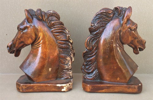Serre livres cheval - cheval, plÂtre