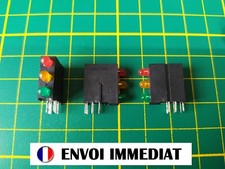 Feu tricolore modélisme LED 3mm en boitier (lot de 2)