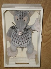 Doudou Peluche Vagabond Cagette Bois Loup Wolf gris 26 cm Histoire d'ours HO2068