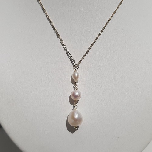 Pendentif perles culture - en,