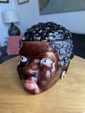 Pot À Tabac Ancien, Tête De Femme Noire