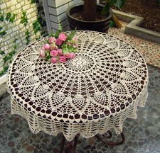 Vintage Crochet Nappe Ronde
