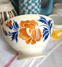 BOL ANCIEN DECOR FLEUR OCRE SERIE CELINE BADONVILLER CUISINE COLLECTION VINTAGE
